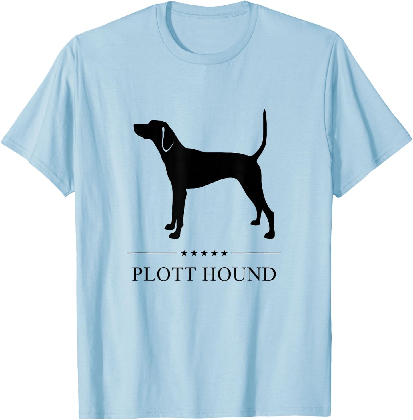 Plott Hound Black Silhouette T-Shirt - T-Shirt | Light Blue