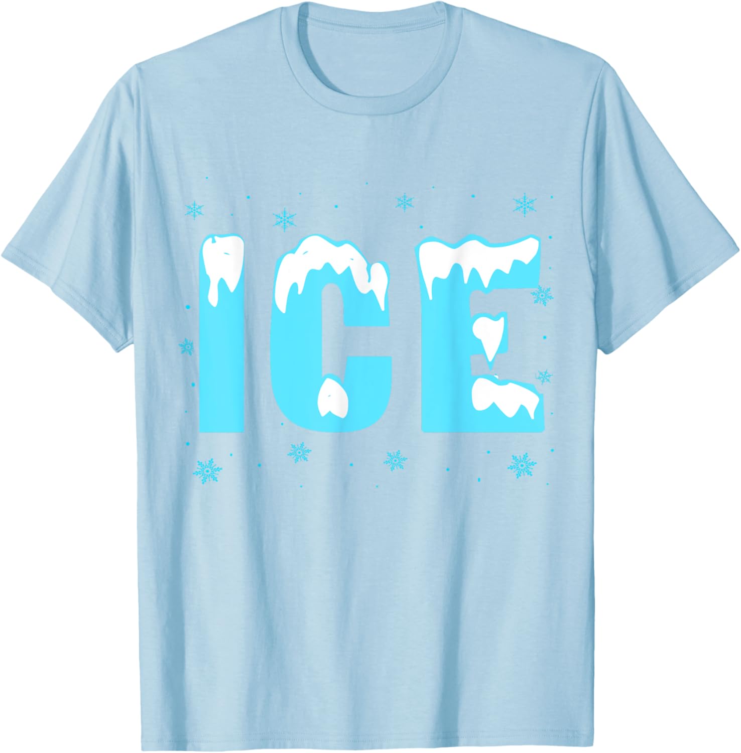 Funny Ice Costume Halloween Family Matching Men Women T-Shirt - T-Shirt | Light Blue