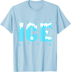 Funny Ice Costume Halloween Family Matching Men Women T-Shirt - T-Shirt | Light Blue