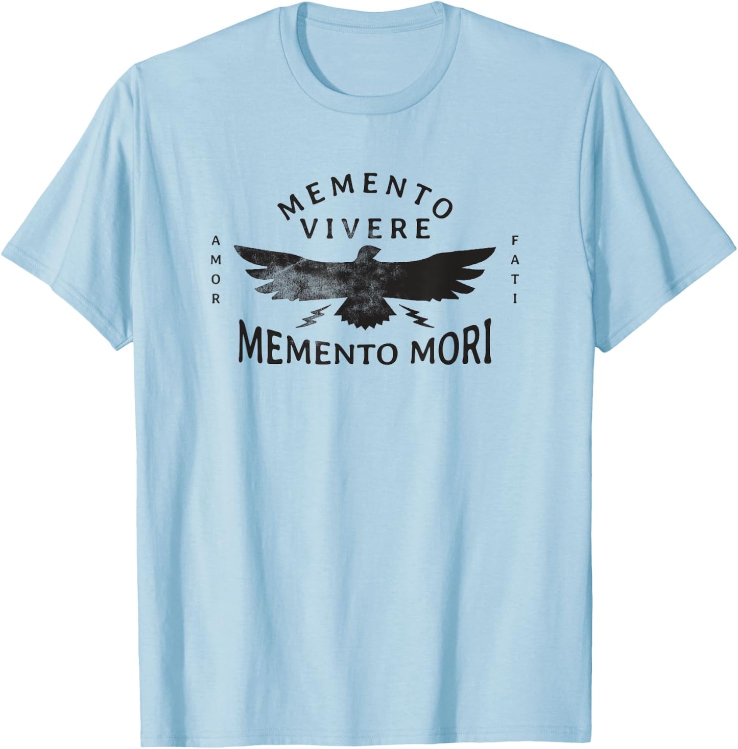 Stoic Quote | Amor Fati | Memento Mori T-Shirt - T-Shirt | Light Blue