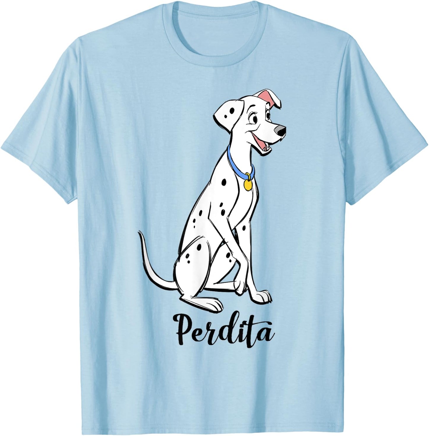 Disney 101 Dalmatians Perdita Portrait T-Shirt - T-Shirt | Light Blue