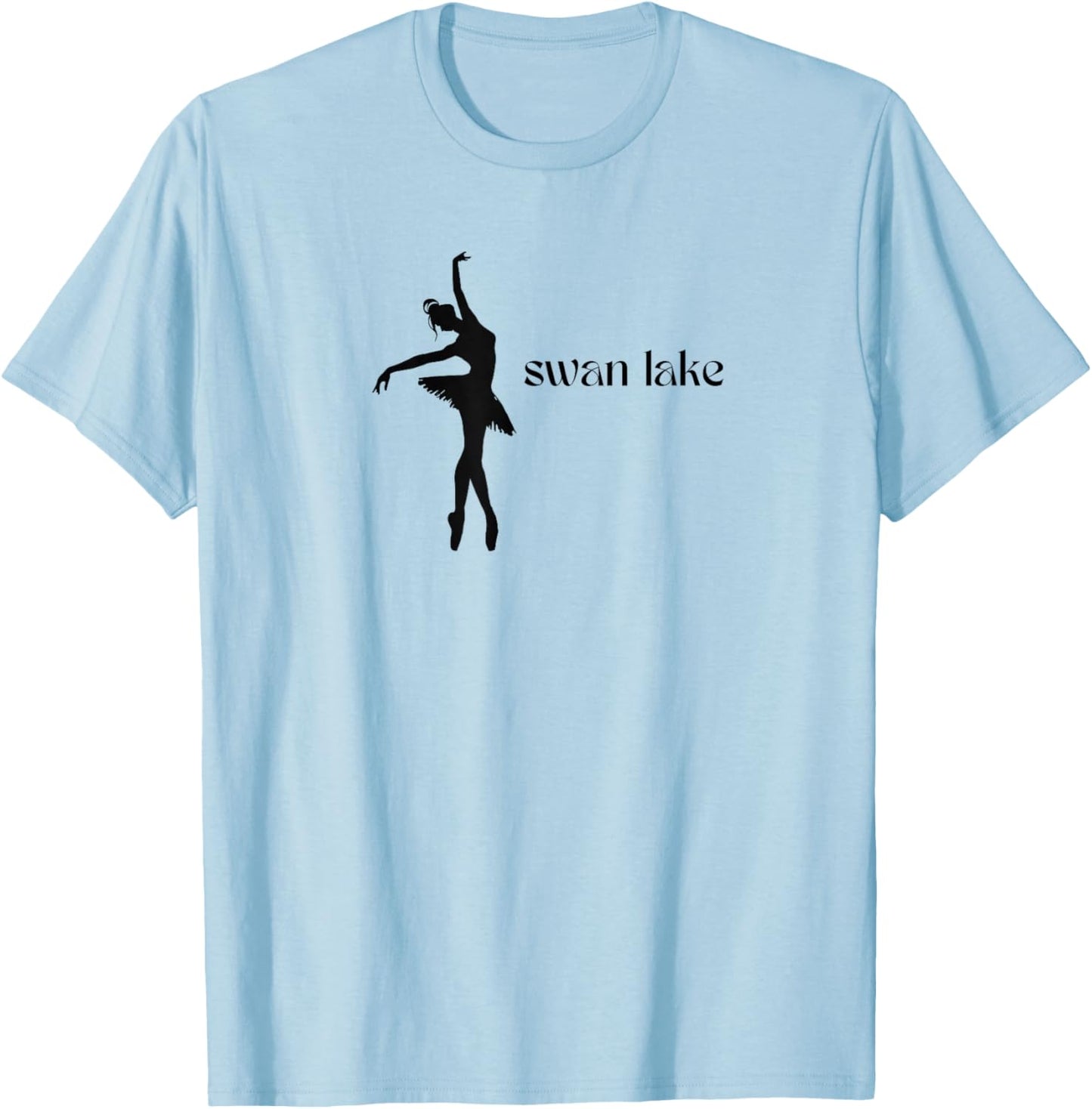 Swan Lake Ballerina Ballet Pointe Dance Dancer Graphic T-Shirt - T-Shirt | Light Blue