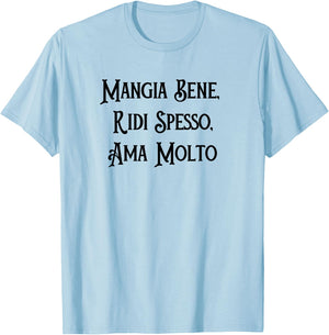 Italian Quote Italy Gift Italian Language Polyglot Travel T-Shirt - T-Shirt | Light Blue