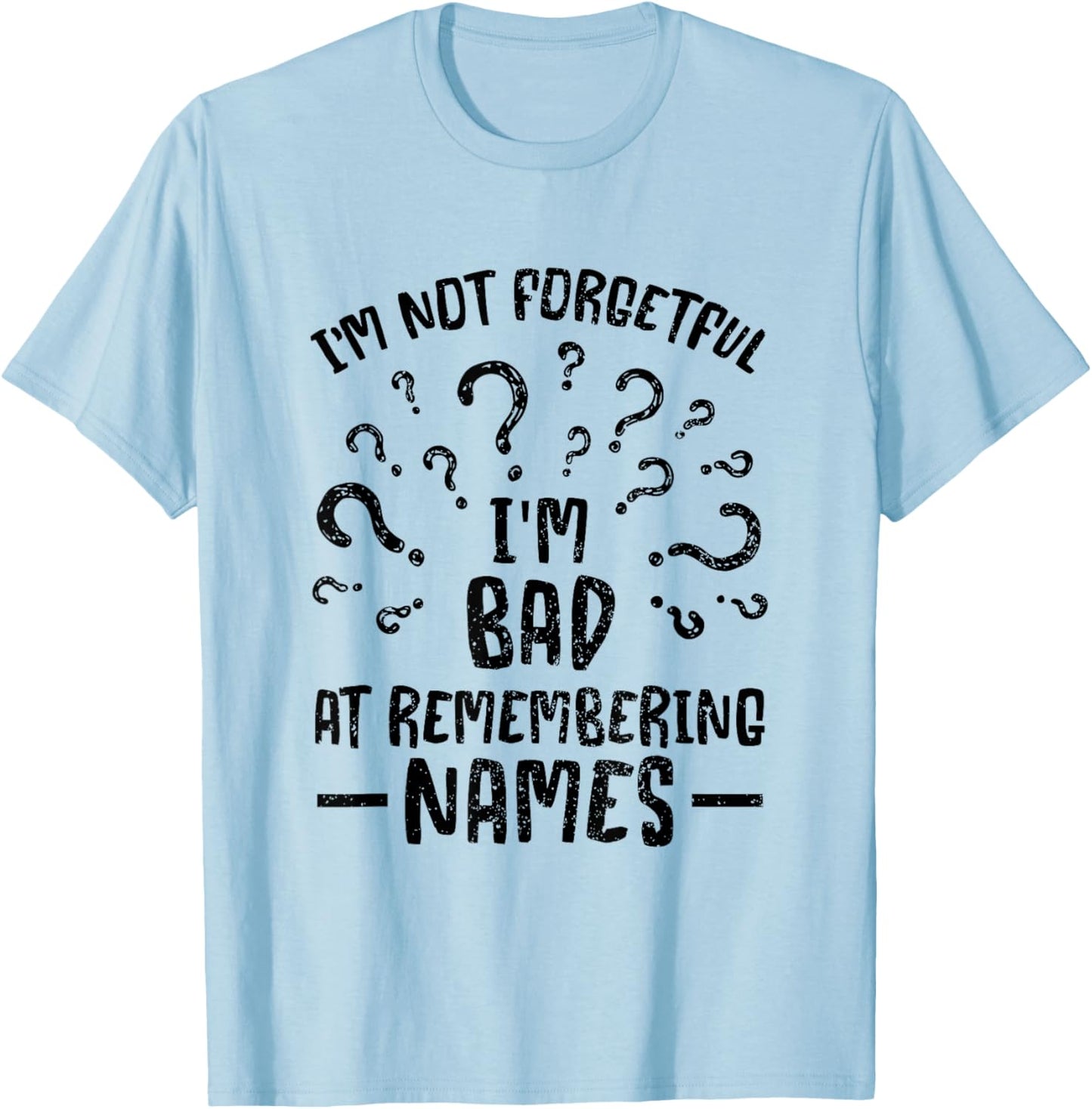 Psychology Brain Memory Science Neuron Face Anomia Elderly T-Shirt - T-Shirt | Light Blue