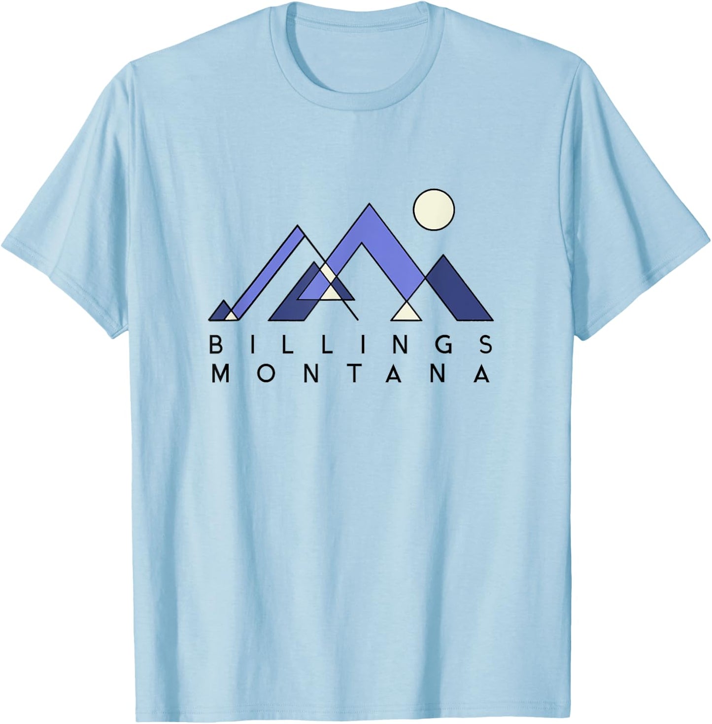 Billings Montana | Billings MT Abstract T-Shirt - T-Shirt | Light Blue