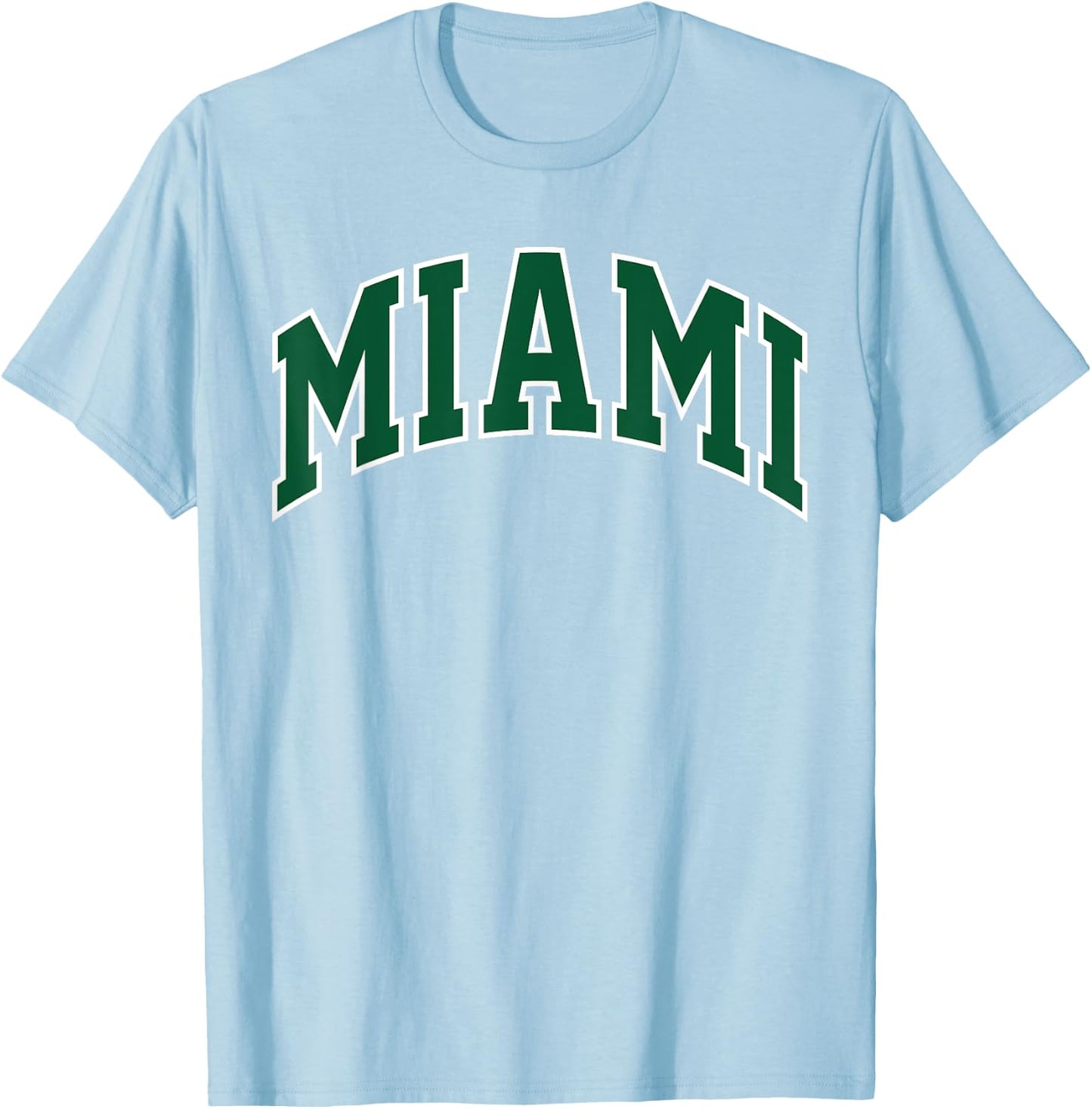 Retro Miami Men Miami Women Vintage Green White FL Souvenir T-Shirt - T-Shirt | Light Blue