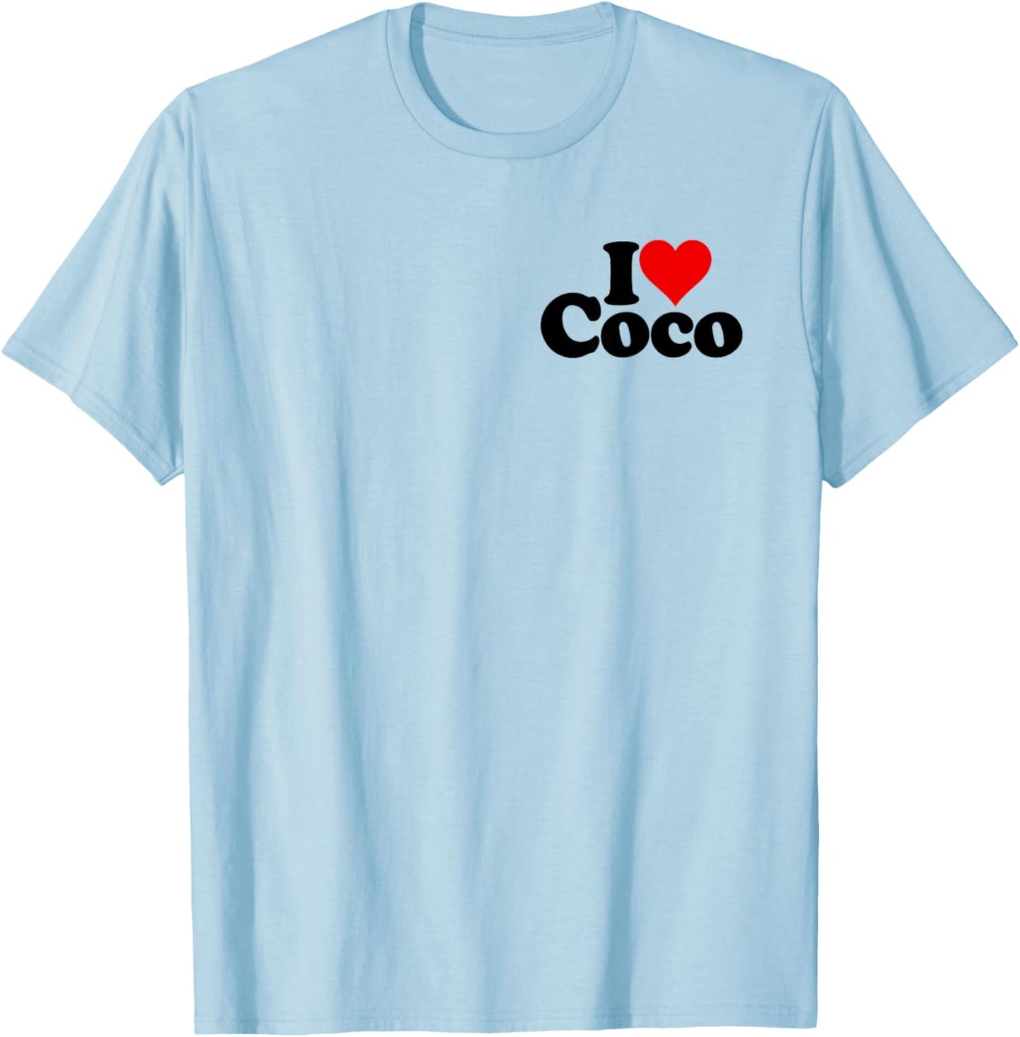 I Love Heart Coco T-Shirt - T-Shirt | Light Blue