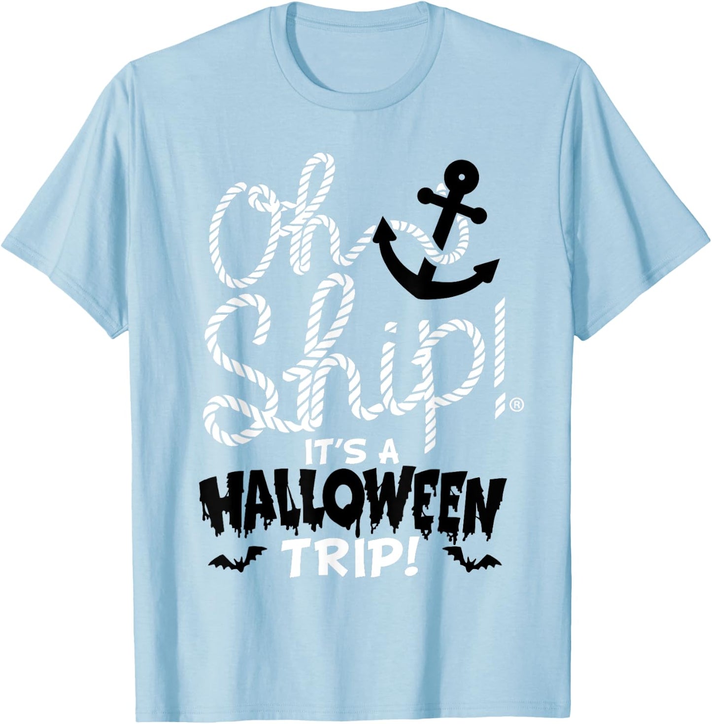 Oh Ship Halloween Trip Halloween Cruise Shirt by Oh Ship T-Shirt - T-Shirt | Light Blue