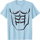 Chest Six Pack Abs Halloween Costume - Bodybuilder Outline T-Shirt - T-Shirt | Light Blue
