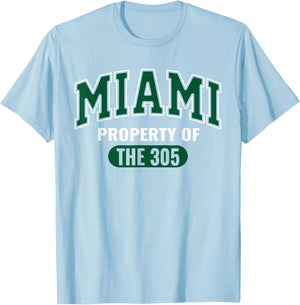 Miami 305 Clothing Iconic South Beach Urban Streetwear T-Shirt - T-Shirt | Light Blue
