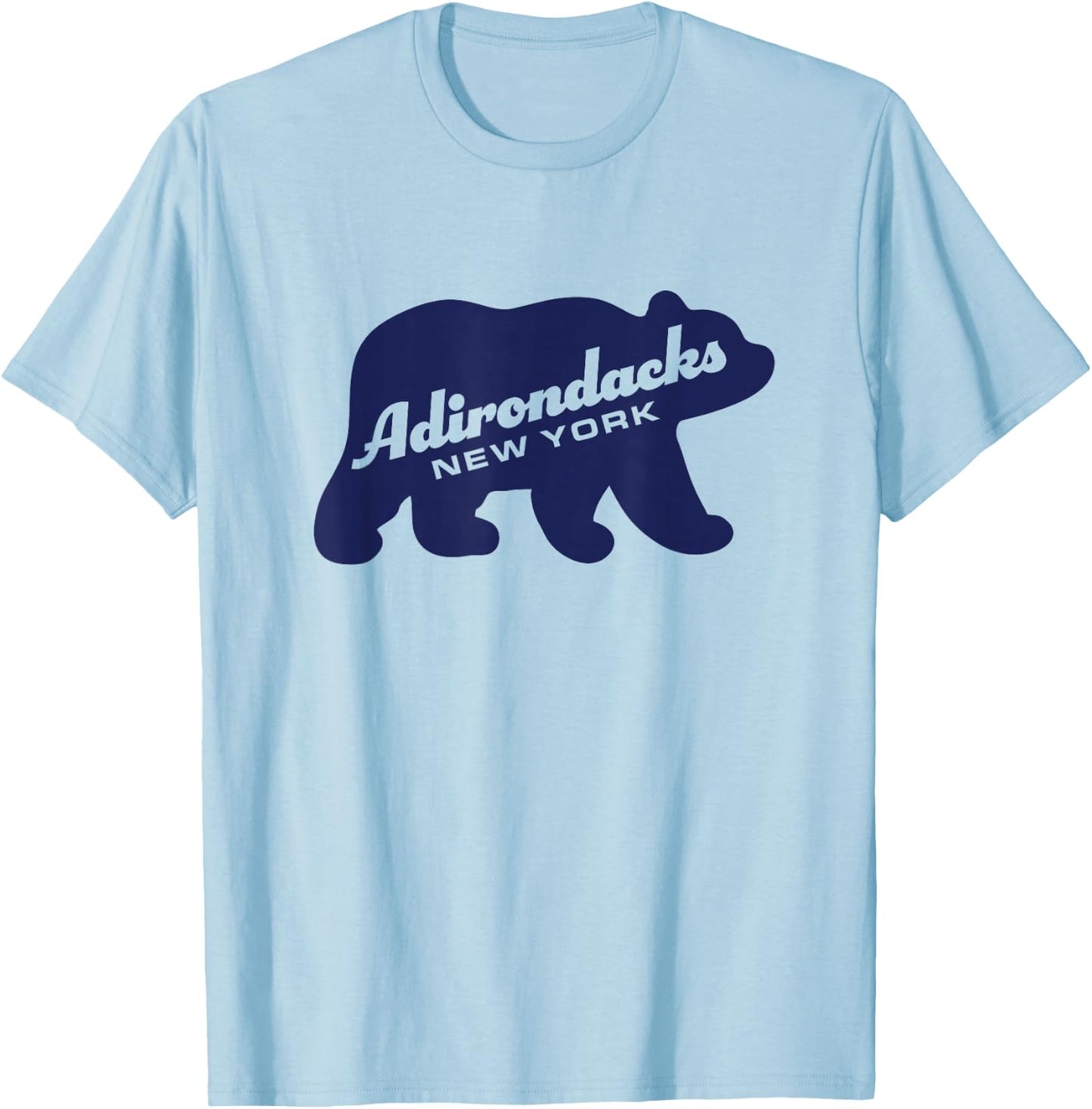 Adirondacks New York Bear Adirondack Mountains T-Shirt - T-Shirt | Light Blue