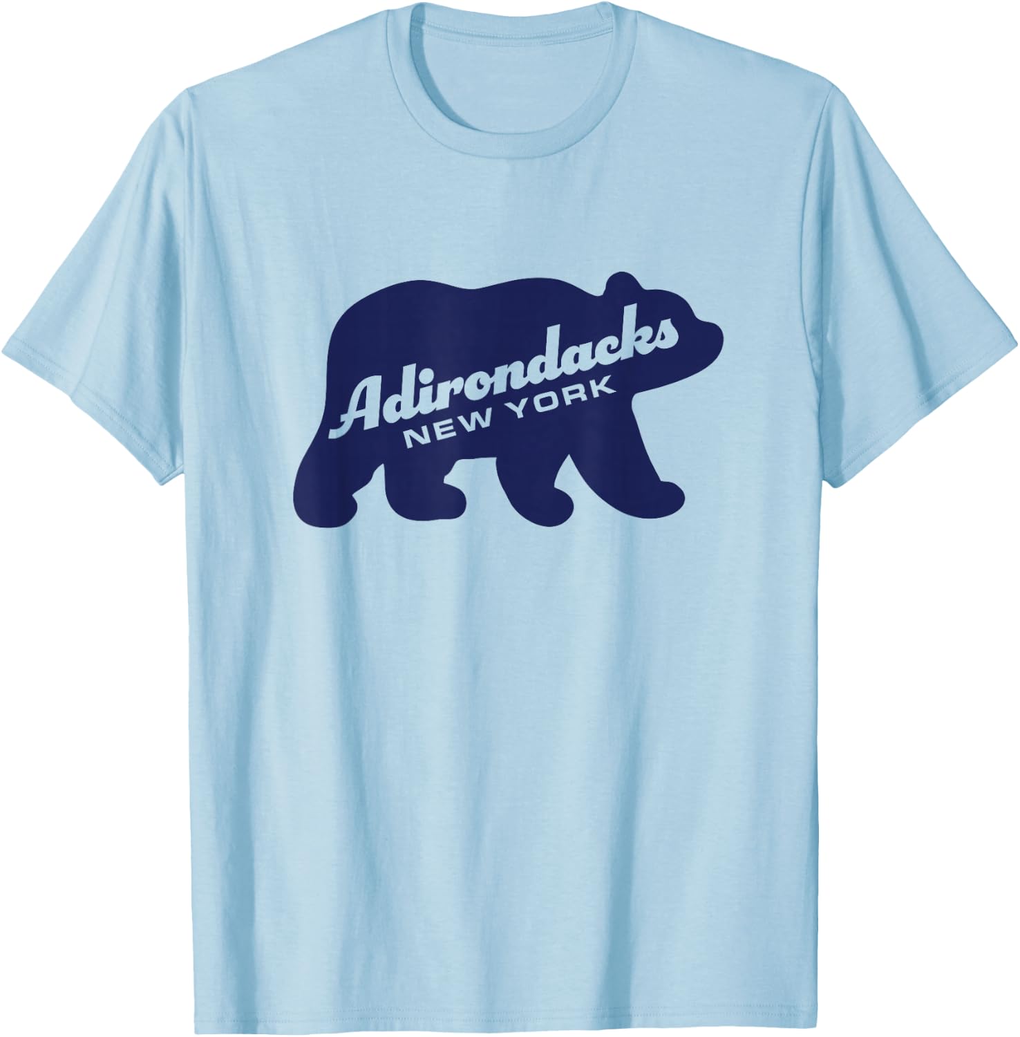 Adirondacks New York Bear Adirondack Mountains T-Shirt - T-Shirt | Light Blue