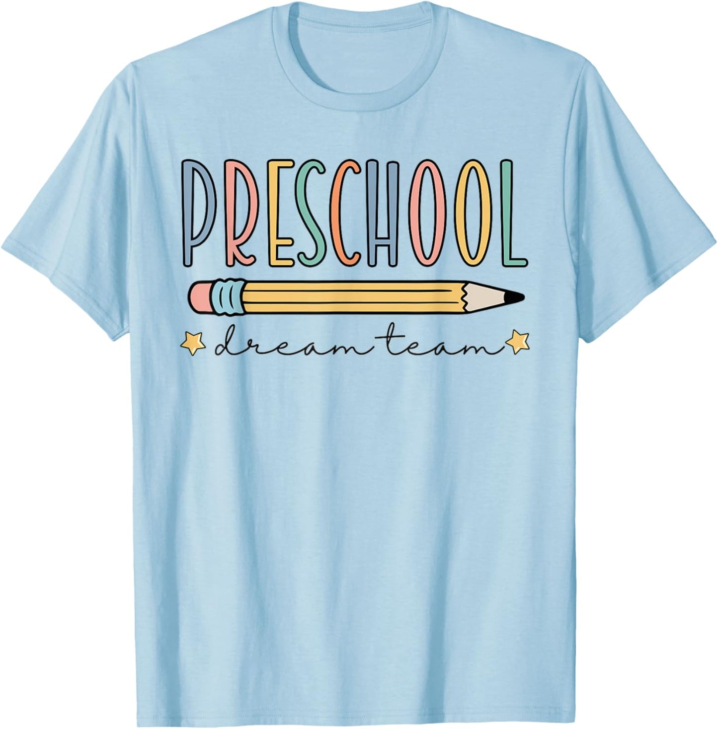 Preschool Dream Team Retro Back To School Teacher Student Women Girls Kids T-Shirt - T-Shirt | Light Blue