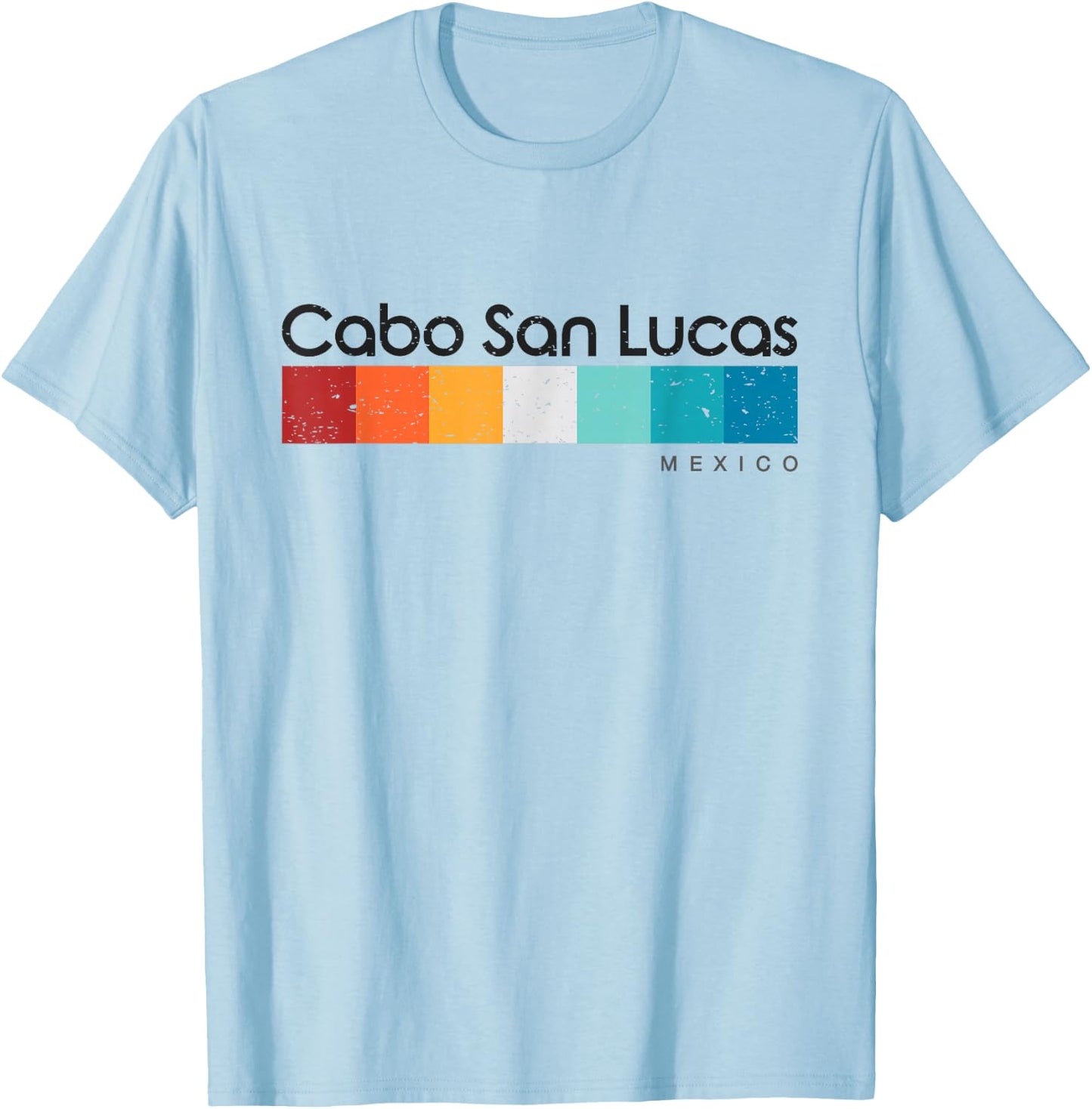 Vintage Cabo San Lucas Mexico Retro Design T-Shirt - T-Shirt | Light Blue