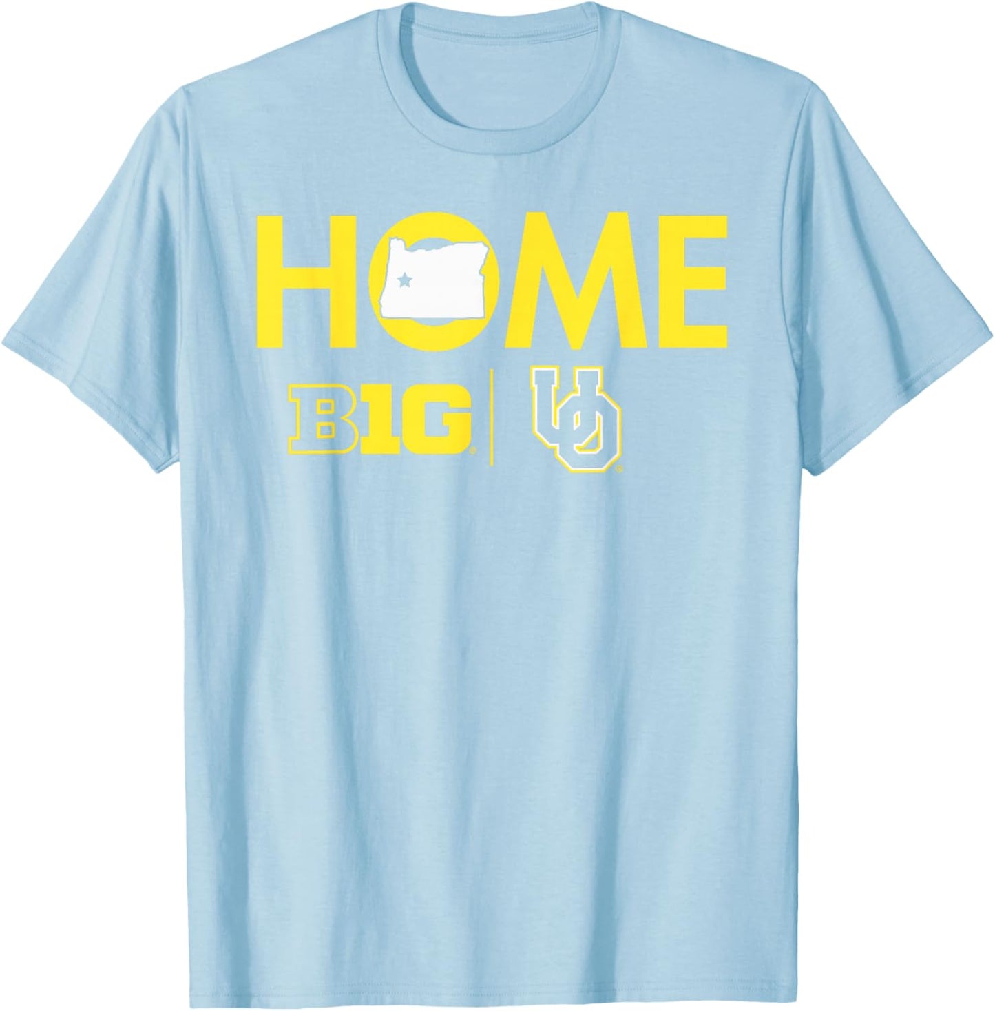 Oregon Ducks Big 10 Home Green Officially Licensed T-Shirt - T-Shirt | Light Blue