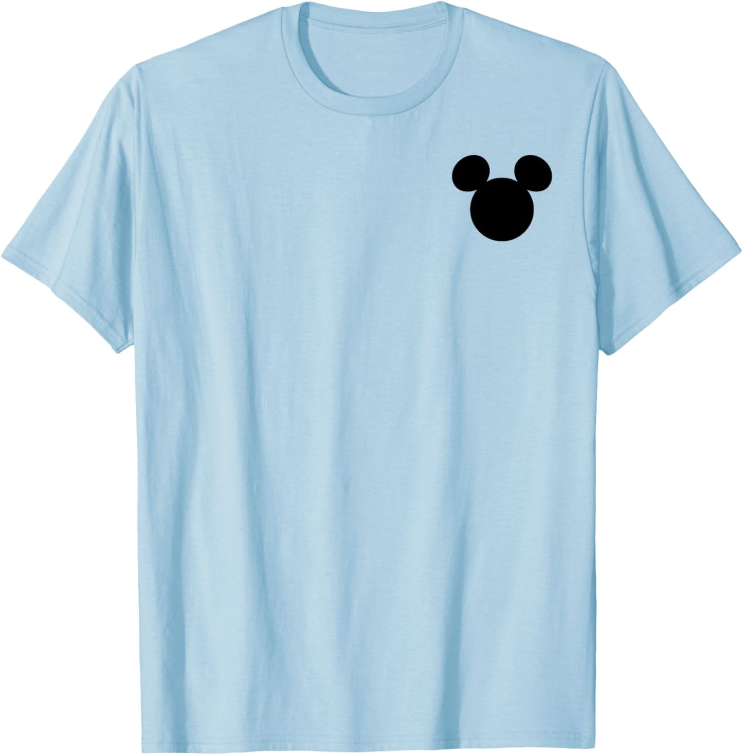 Disney Mickey and Friends Mickey Silhouette Pocket Logo T-Shirt - T-Shirt | Light Blue