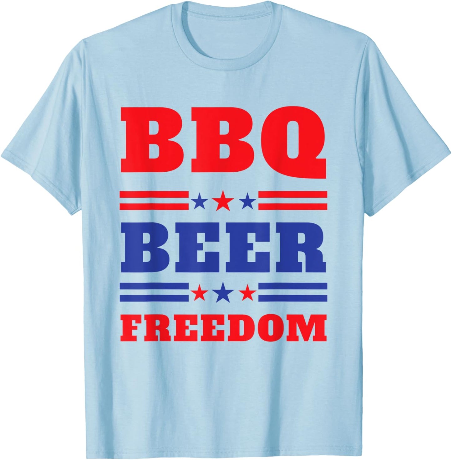 BBQ Beer Freedom 2020 Proud Men T-Shirt - T-Shirt | Light Blue