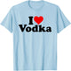 I Love Heart Vodka T-Shirt - T-Shirt | Light Blue