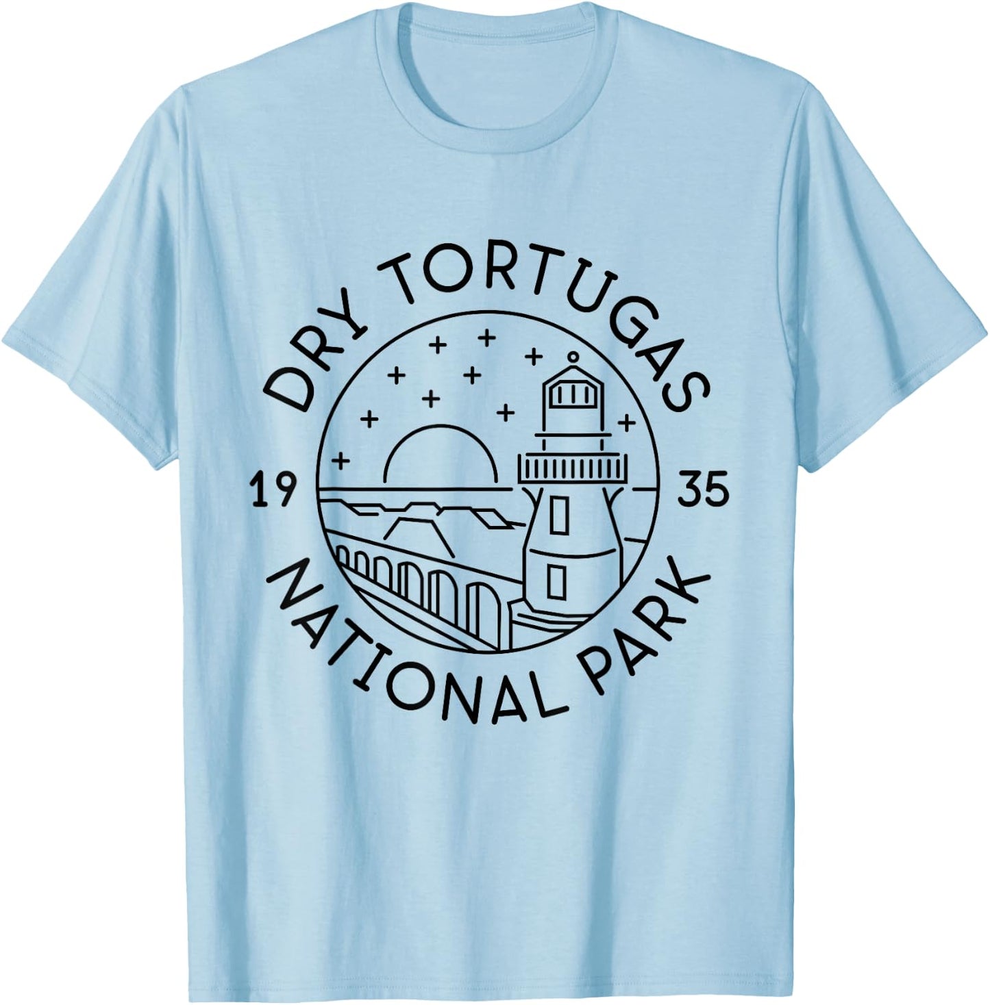 Dry Tortugas National Park 1935 Florida T-Shirt - T-Shirt | Light Blue
