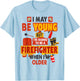 Fireman Outfit Idea For Kids & Boys Firefighter Costume T-Shirt - T-Shirt | Light Blue