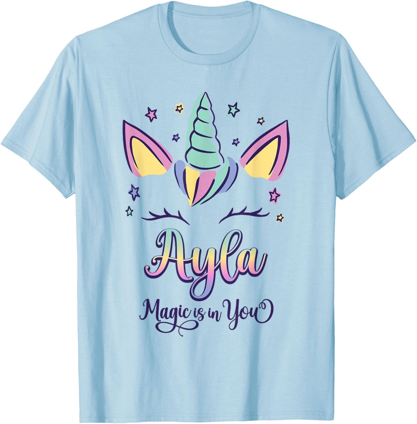 First Name Ayla Personalized I Love Ayla T-Shirt - T-Shirt | Light Blue