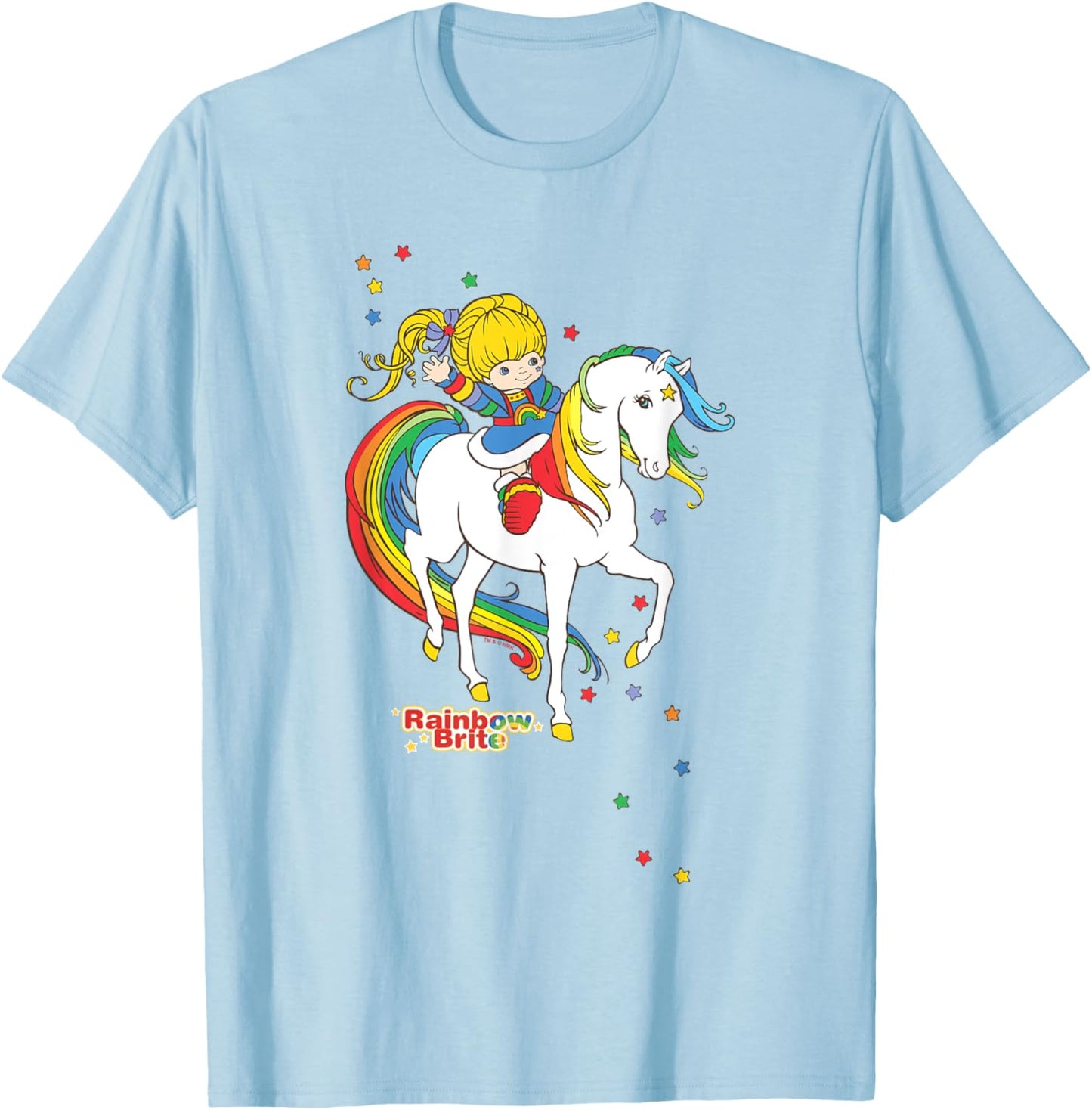 Rainbow Brite & Starlite Best Friends Vintage Sparkle Duo T-Shirt - T-Shirt | Light Blue