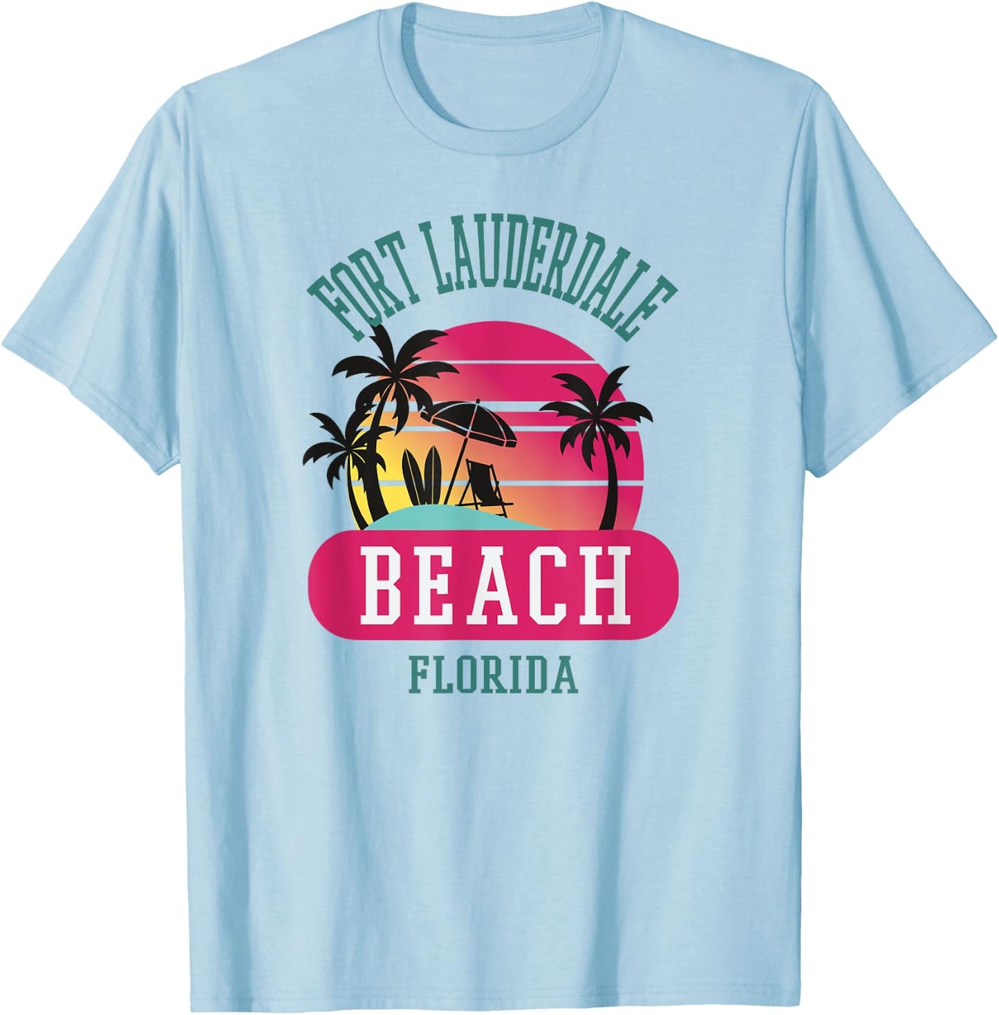 "Fort Lauderdale" Florida Beach FL Men Women T-Shirt - T-Shirt | Light Blue