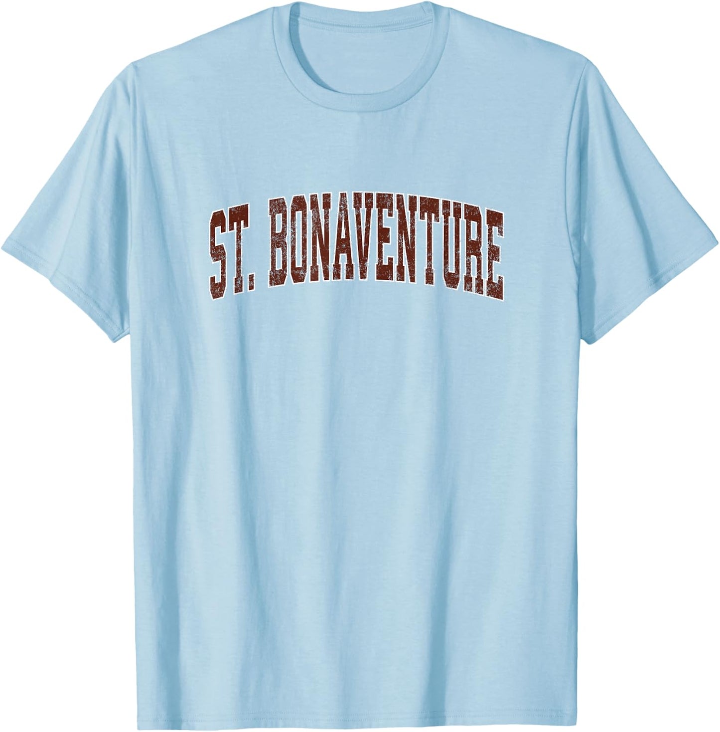 St. Bonaventure New York NY Vintage Athletic Sports T-Shirt - T-Shirt | Light Blue