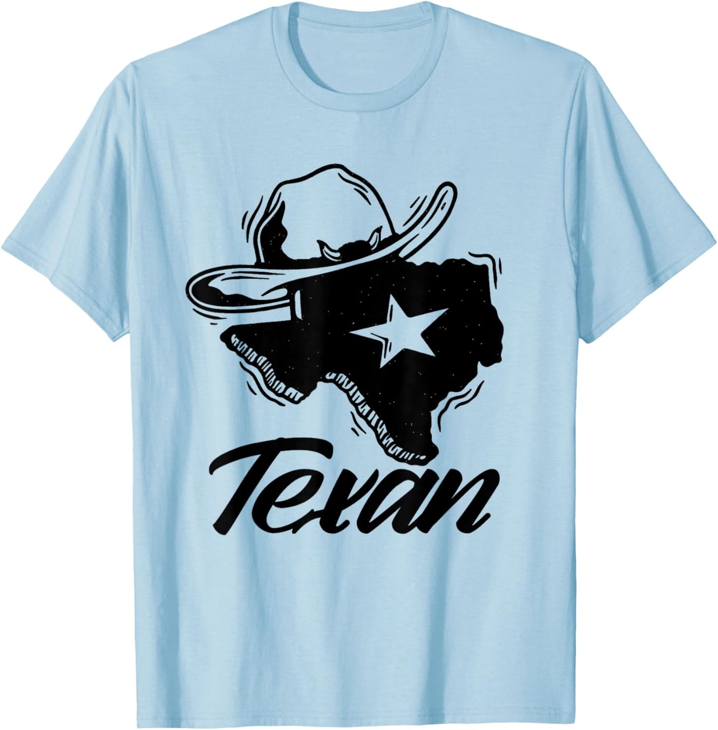 Texan Texas Patriotic Pride T-Shirt - T-Shirt | Light Blue
