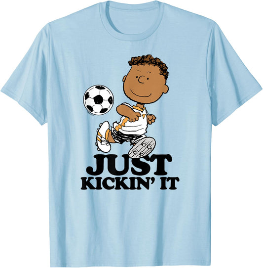 Peanuts - Franklin Soccer Just Kickin It T-Shirt - T-Shirt | Light Blue