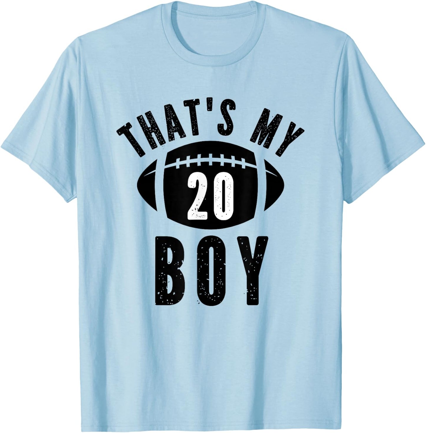 That's My Boy Football Number #20 T-Shirt - T-Shirt | Light Blue