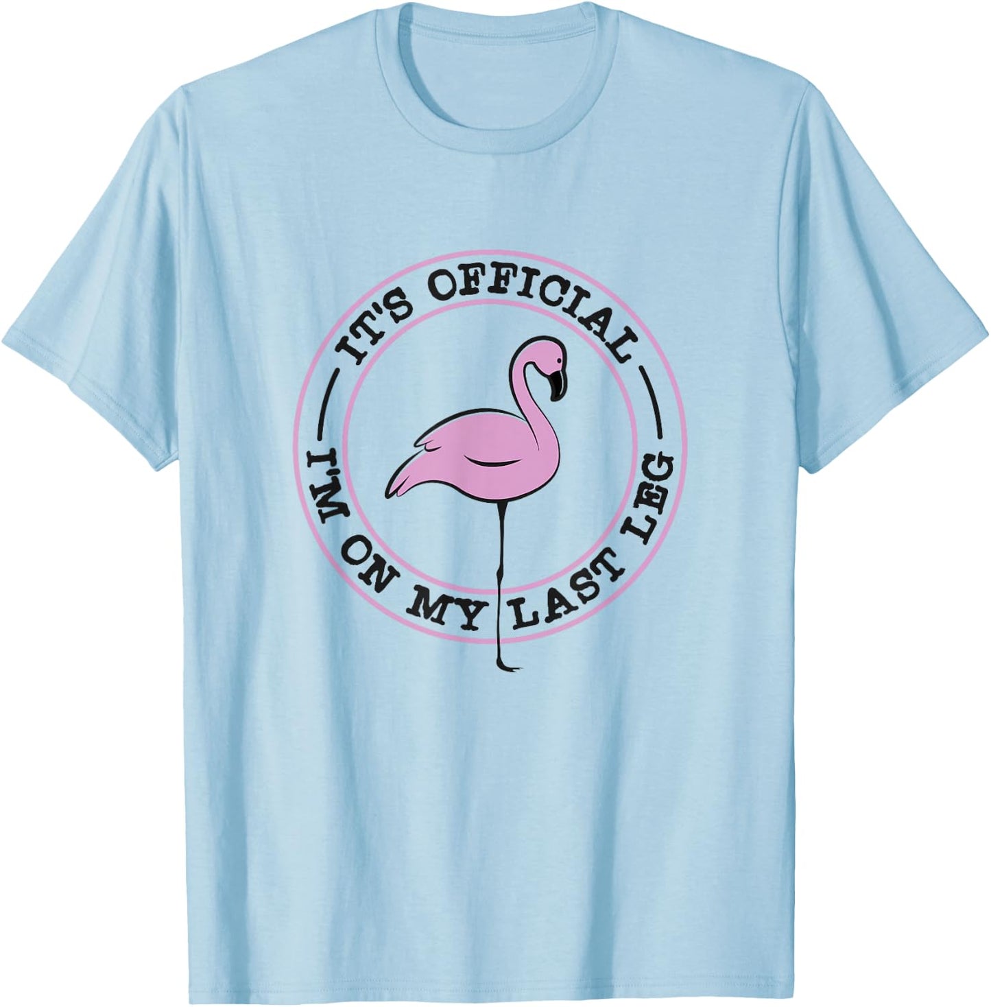 It's Official I'm On My Last Leg - Funny Leg Amputee T-Shirt - T-Shirt | Light Blue