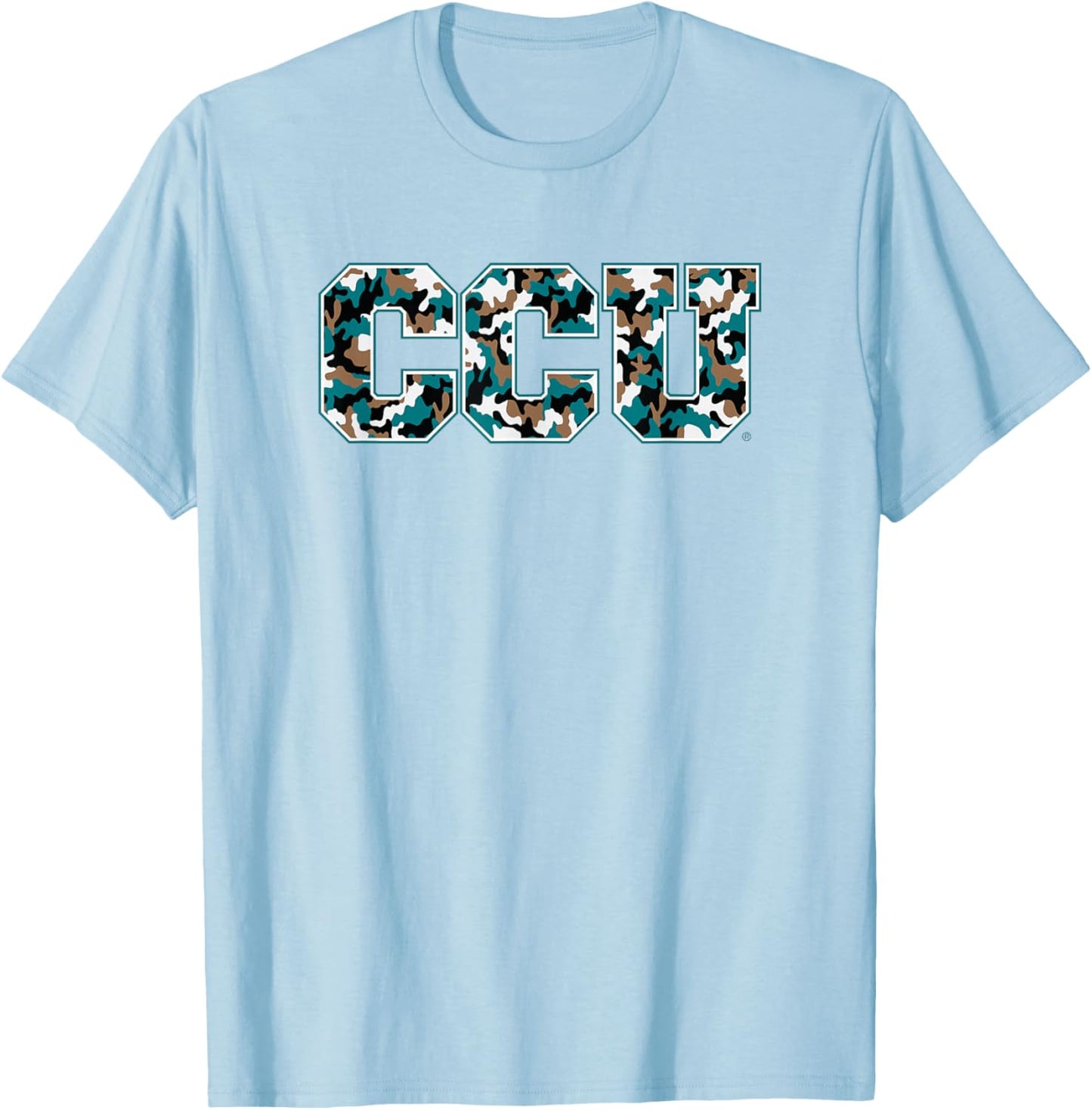 Coastal Carolina University CCU Camo T-Shirt - T-Shirt | Light Blue