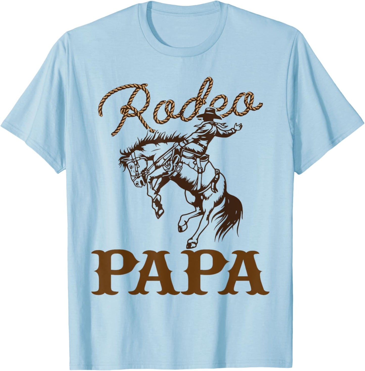 Papa Birthday Cowboy Cowgirl Western Rodeo Dad Bday Party T-Shirt - T-Shirt | Light Blue