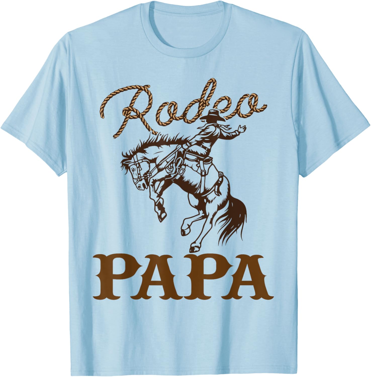 Papa Birthday Cowboy Cowgirl Western Rodeo Dad Bday Party T-Shirt - T-Shirt | Light Blue
