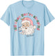 Retro Funny ICU When You're Sleeping Nurse Christmas Santa T-Shirt - T-Shirt | Light Blue