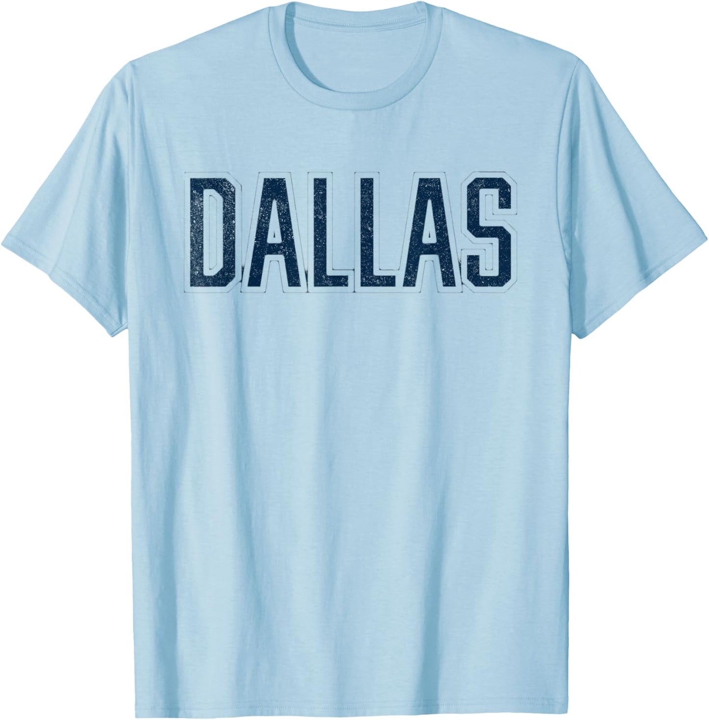 Dallas Vintage Retro T-Shirt - T-Shirt | Light Blue