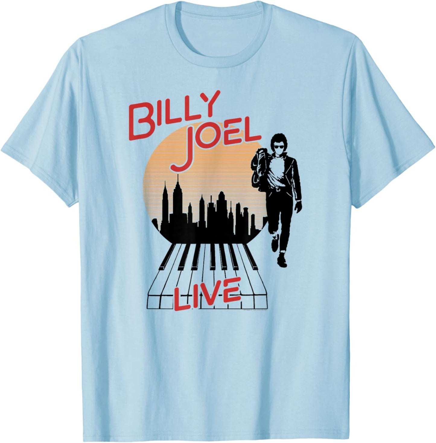 Billy Joel - Live in the City T-Shirt - T-Shirt | Light Blue