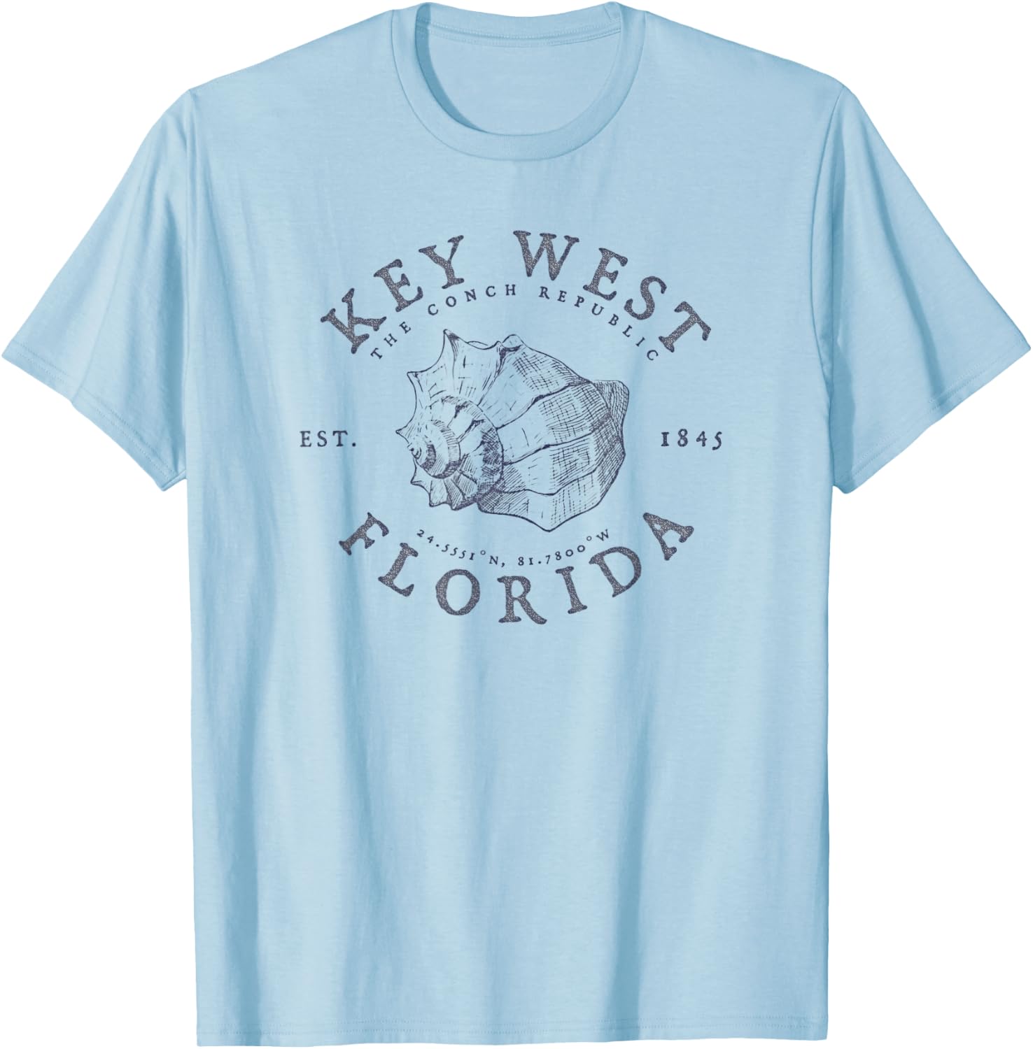 Key West Florida Conch Republic FL Floridian Gift T-Shirt - T-Shirt | Light Blue