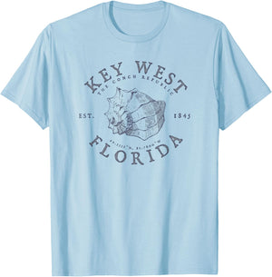 Key West Florida Conch Republic FL Floridian Gift T-Shirt - T-Shirt | Light Blue