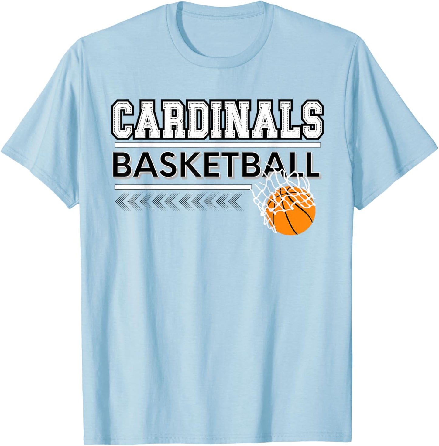 Cardinals School Spirit Sports Basketball School Cardinal T-Shirt - T-Shirt | Light Blue