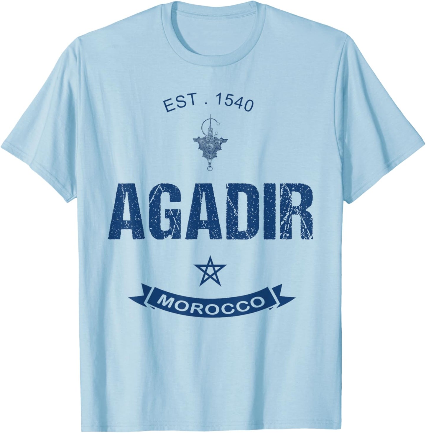 Agadir Moroccan T-Shirt - T-Shirt | Light Blue