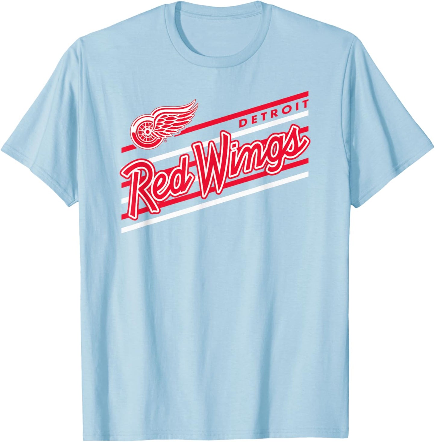 Detroit Red Wings Retro Performer Gray Officially Licensed T-Shirt - T-Shirt | Light Blue