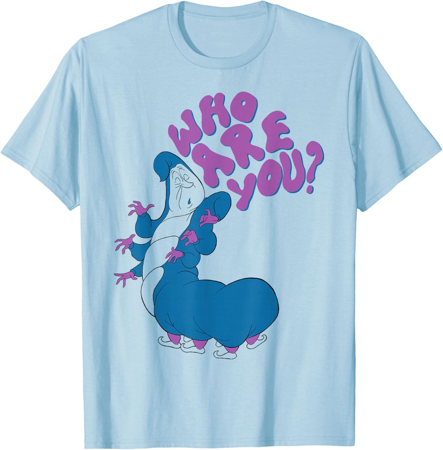 Disney Alice in Wonderland Caterpillar Who are You Small T-Shirt - T-Shirt | Light Blue