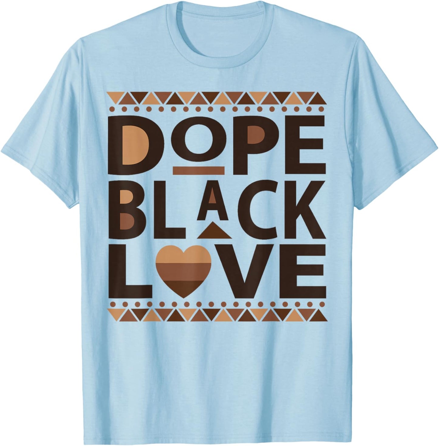 Dope Black Love Matching Couple His and Her Anniversary T-Shirt - T-Shirt | Light Blue