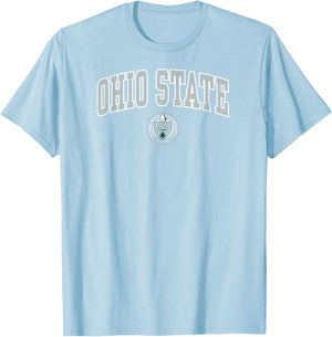 Ohio State Buckeyes Heritage Collection Arch Over Red T-Shirt - T-Shirt | Light Blue