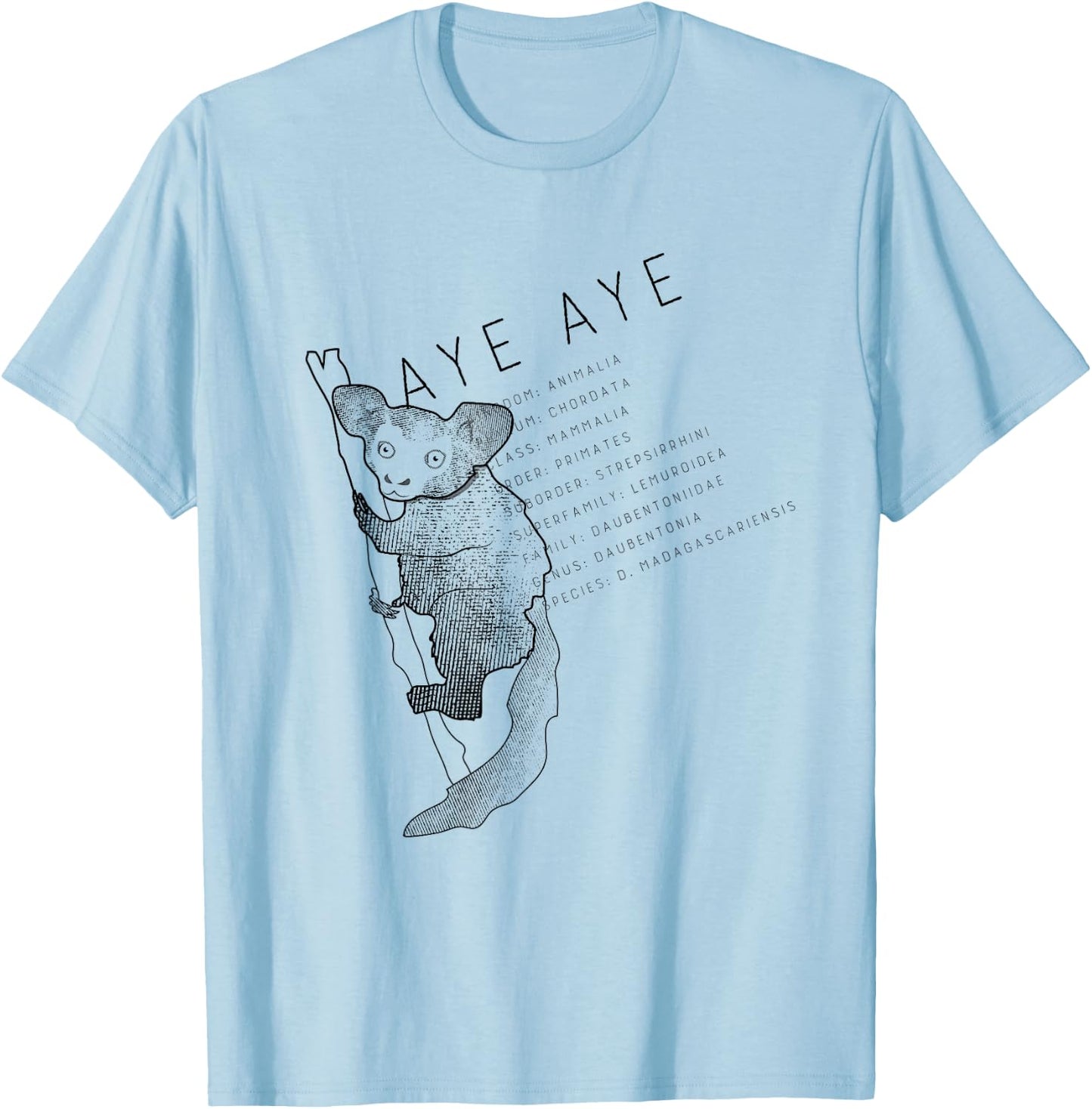 Aye Aye Lemur T-Shirt - T-Shirt | Light Blue