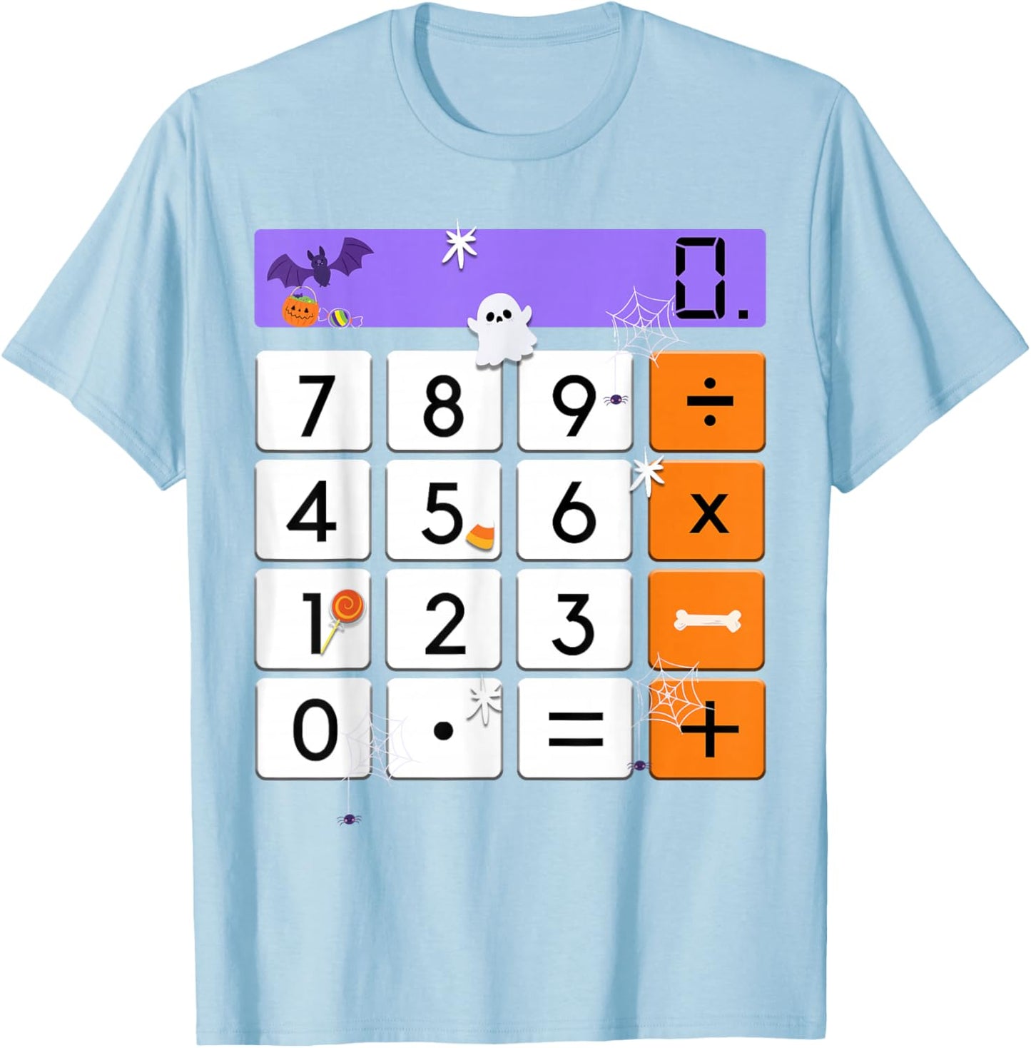 Funny Math Teacher Halloween Costume Calculator Math Pun T-Shirt - T-Shirt | Light Blue