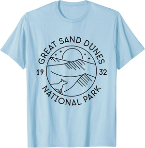 Great Sand Dunes National Park 1932 Colorado T-Shirt - T-Shirt | Light Blue
