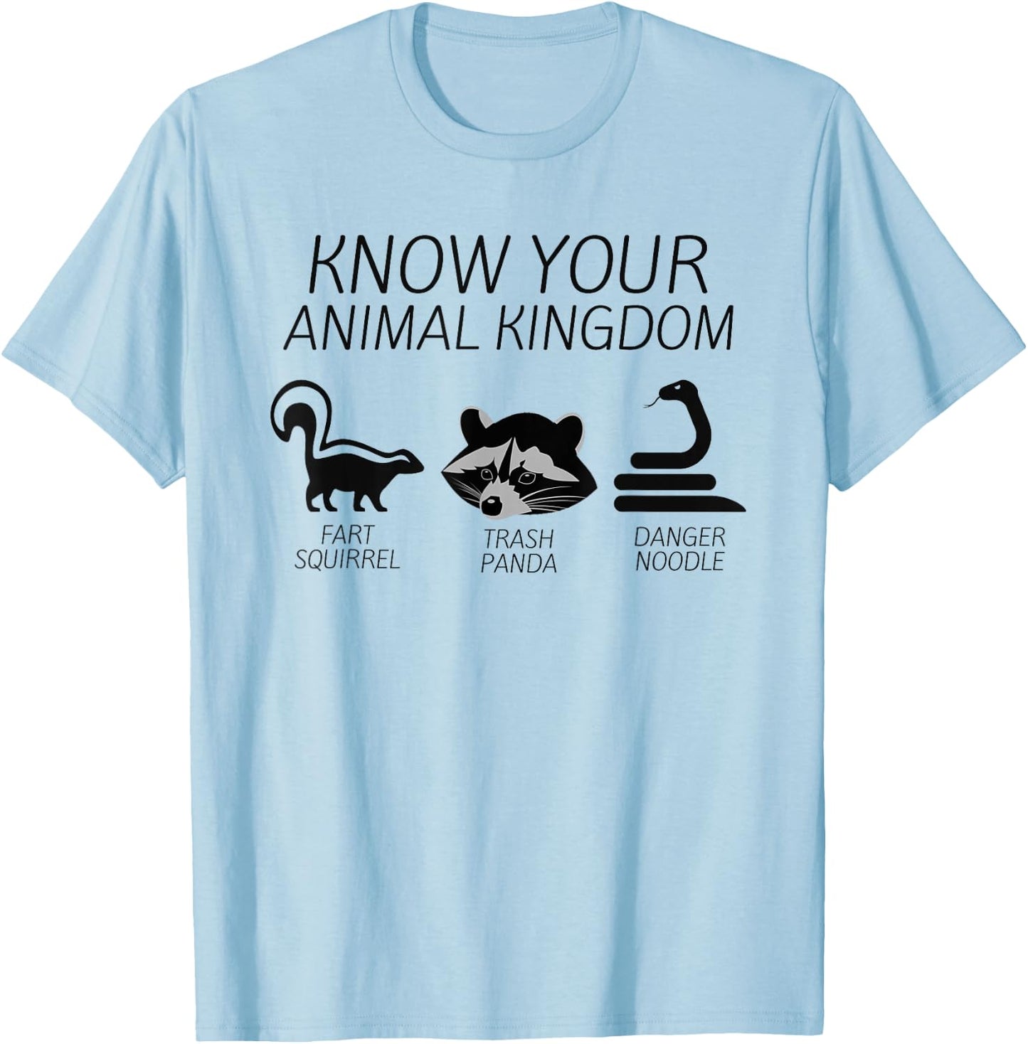 Trash Panda Fart Squirrel Danger Noodle T-Shirt - T-Shirt | Light Blue
